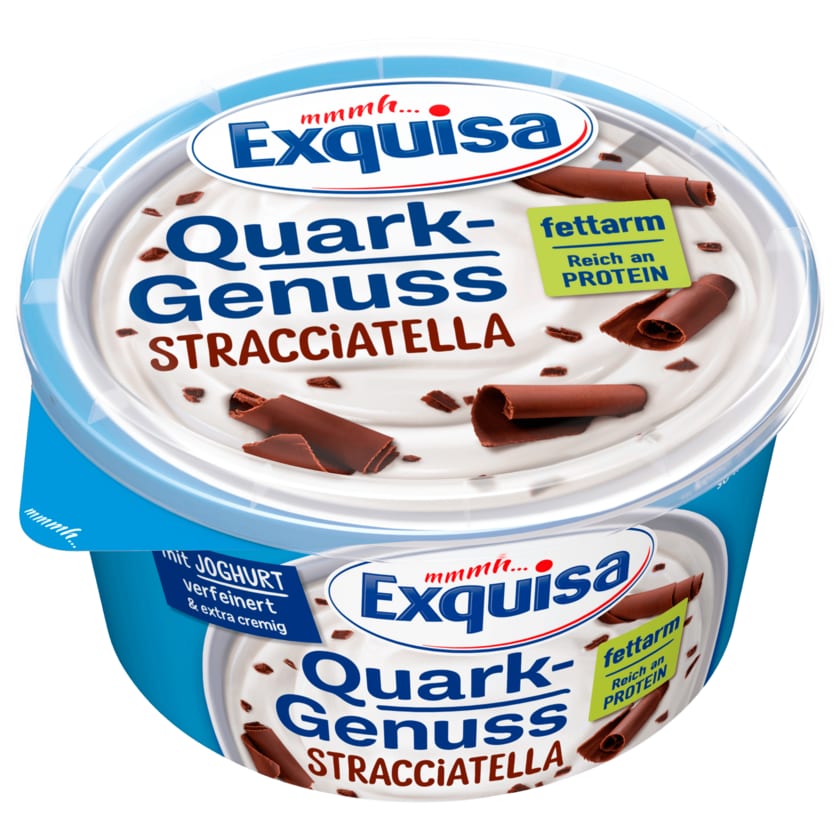 Exquisa Quarkgenuss Stracciatella mit Joghurt verfeinert 0,2% Fett 500g
